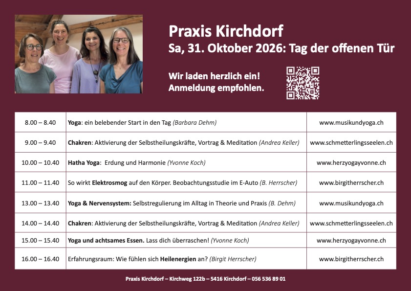 Programm für den Tag der offenen Tür der Praxis Kirchdorf am 31.10.2026